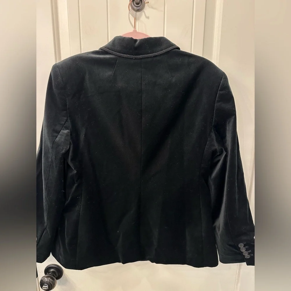 NWT J.Crew Alexandra Blazer in Black Velvet Size 12P
